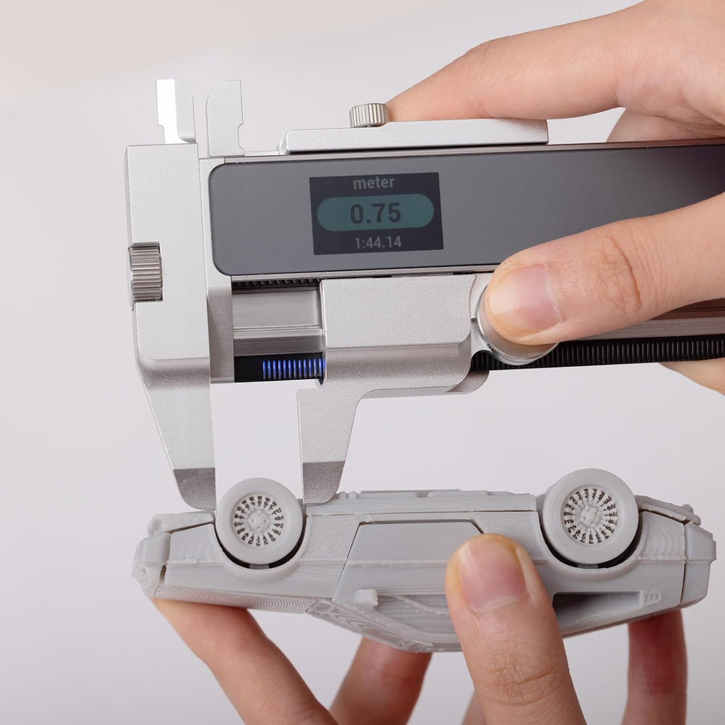 NeoRuler Digital Caliper Kit Premium Combo, 12 inch NeoCaliper Measuring Tool, ±0.1mm Accuracy, 93 Built-in US Imperial, Metric Scales, Infinite Customized Scales for 3D Printing/DIY Measurment