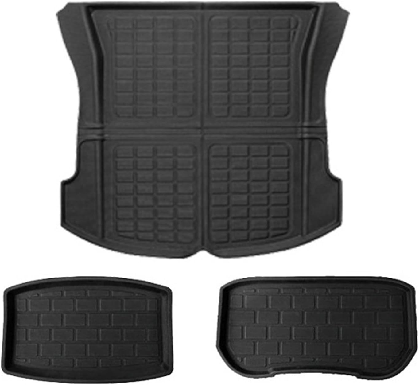Compatible with Tesla Model 3 Model Y 2021-2024 XPE Floor Mats,All Weather Rubber Trunk Floor Mat Waterproof Non-Slip Cargo Liner(Trunk M3 2024)