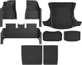 TPE Floor Mat with Door Sill Protector Compatible for Tesla Model 3 Highland 2025 2024 Floor Trunk Mats Cargo Liner(SNFM-8PCS)