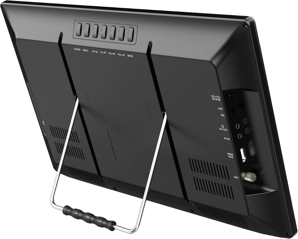 Naxa Electronics NT-1600 Portable 16-inch TV and Digital Multimedia Player with Built-in ATSC Tuner for Over-The-Air HD TV, USB Support, Rechargeable Lithium Battery, AC Power, and DC Car Cord, Black
