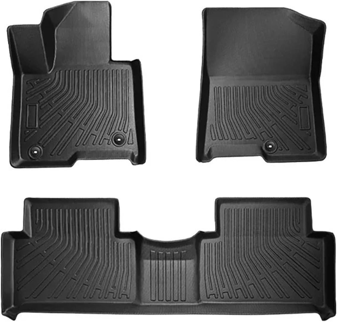 Compatible for Kia 2021-2025 Sorento Hybrid TPE Floor Mats & Cargo Liner Set-All Weather Protection for PHEV/HEV with Backrest Cover(Red)