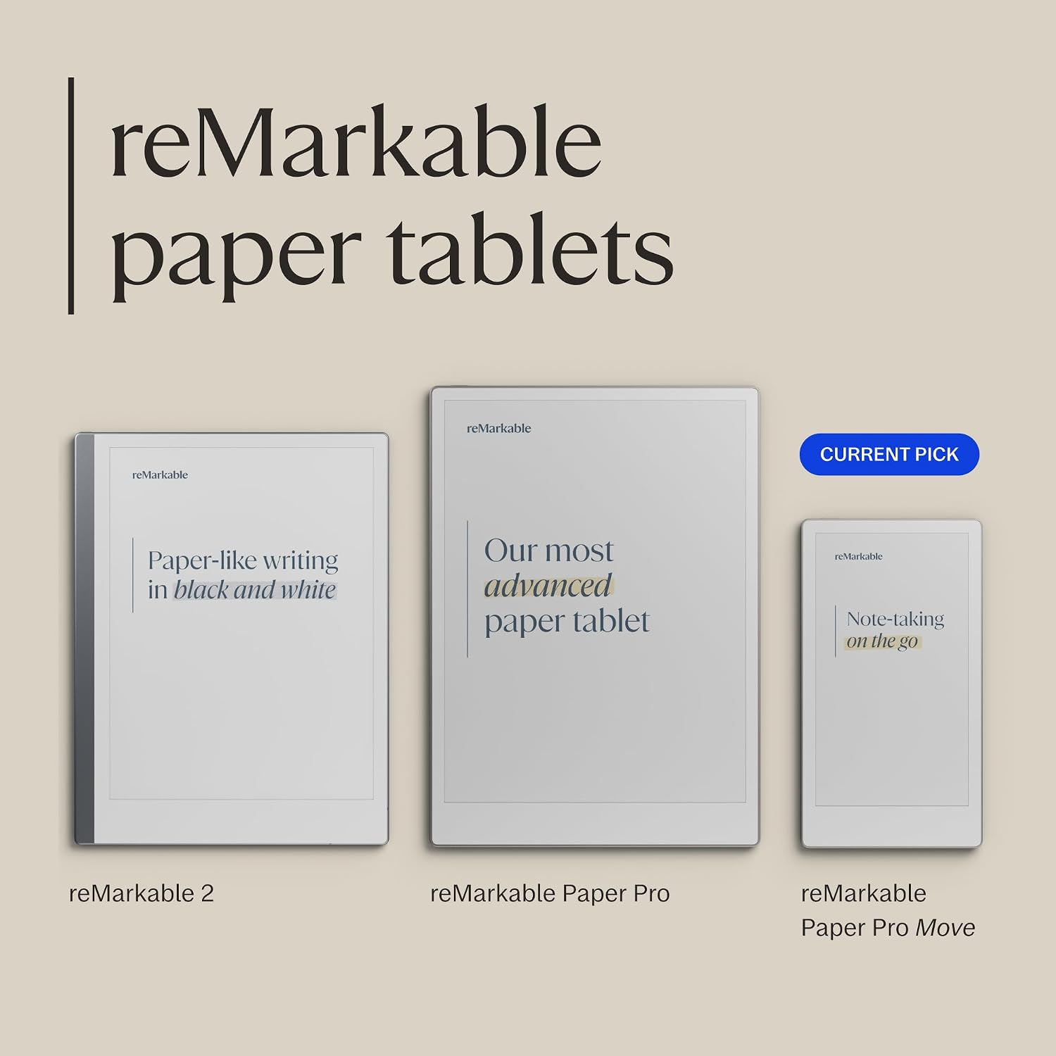 reMarkable Paper Pro Move | Ultraportable Color 7.3' Paper Tablet with Marker Plus | The Digital Pocket Notebook for Productivity on The Go