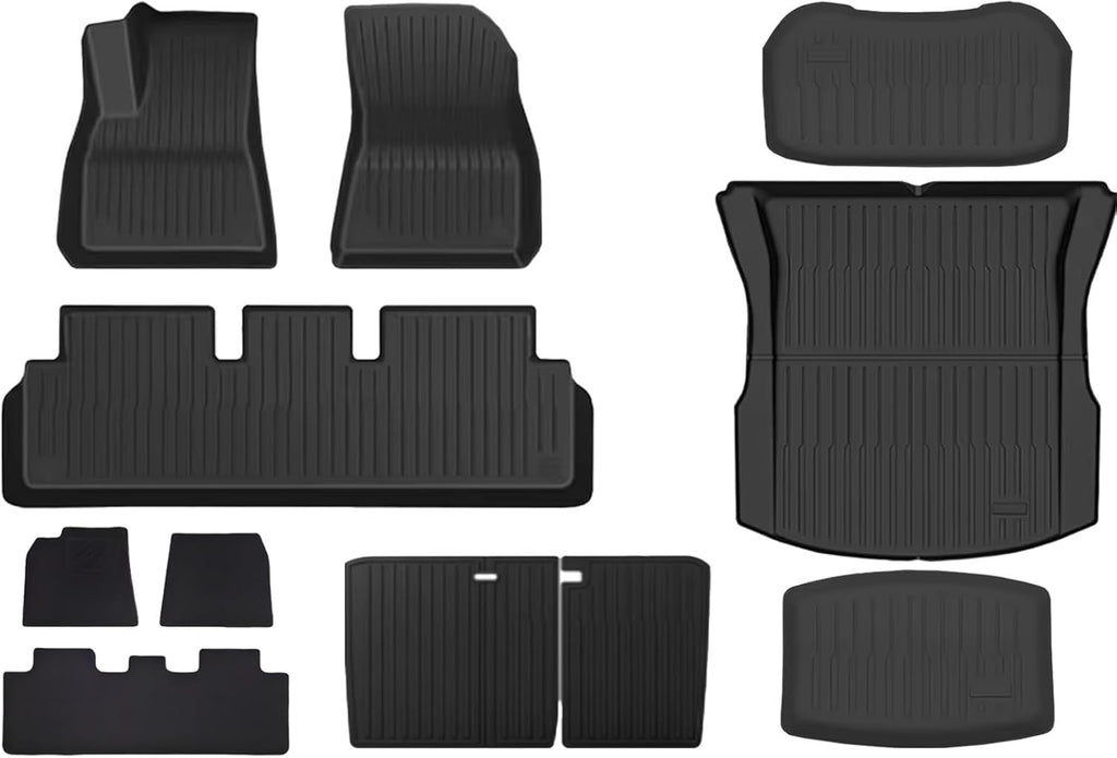 Compatible for Tesla Model 3 2024 Highland Floor Mats Cargo Liner Waterproof Anti-Slip Trunk Mat TPE Pads Model 3 2024 Highland Accessories(11PCS Full Set,Left Hand Drive)