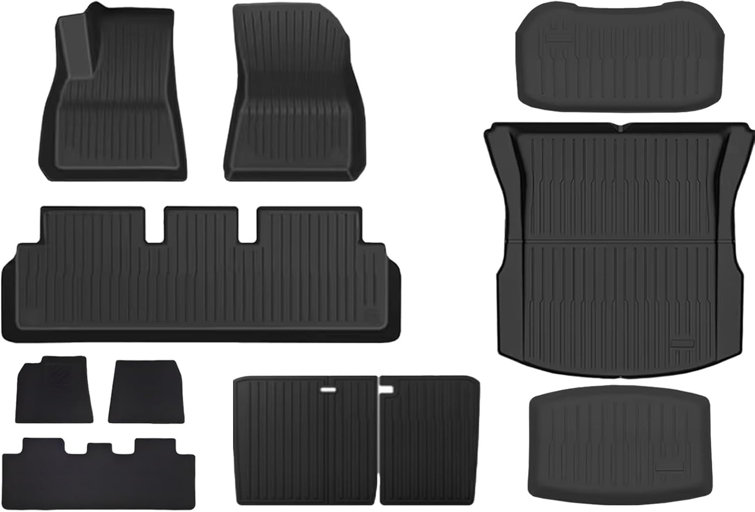 Compatible for Tesla Model 3 2024 Highland Floor Mats Cargo Liner Waterproof Anti-Slip Trunk Mat TPE Pads Model 3 2024 Highland Accessories(11PCS Full Set,Left Hand Drive)