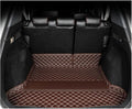 Custom Deluxe Leather Full Rear Trunk Tray Liner Cargo Mat Floor Protector Foot Pad Mats Compatible with XRV VEZEL 2015-2019(Blue Black)