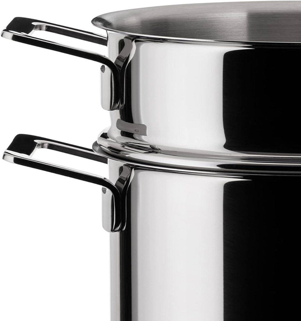 A Di Alessi,AJM306SET 'POTS & PANS', Pasta-set in 18/10 stainless steel mirror polished,5 qt 9 ½ oz
