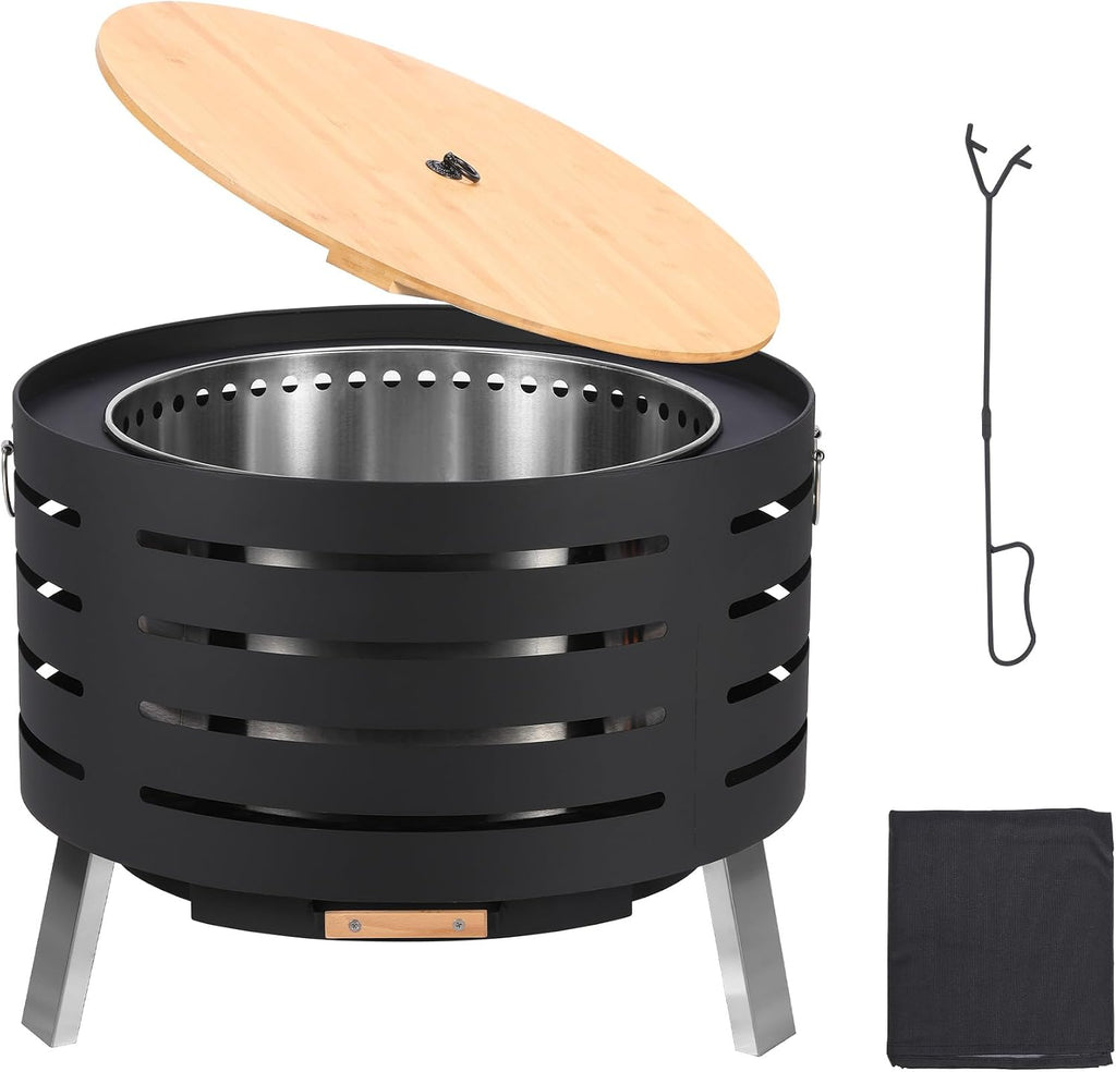 GarveeLife Smokeless Fire Pit Outdoor