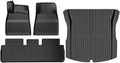 Floor Mats 2024 Compatible with Tesla Model 3 Highland,TPE All Weather Protection Cargo Liner Floor Mats and Cargo Trunk Mats Accessorie(M3 2024 4pcs)