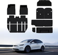 BASENOR 10PCS Tesla Model X Floor Mats 7-Seater All Weather Cargo Liner Mat XPE Car Mats Anti-Slip Trunk Mat Back Seat Cover [Proprietary Design] Model X Plaid Accessories 2022-2026