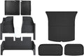 Compatible with Tesla Model 3 Highland 2024 TPE Full Cover Floor Mats with Door Sill Protector, Full Set Floor Liners Cargo Liner Seat Back(8PCS Full Set)