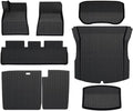 Compatible with Tesla Model 3 2024 Highland TPE Floor Mats & Cargo Liner Waterproof Anti-Slip Trunk Mat TPE Pads Left Right Hand Drive(8PCS LHD)