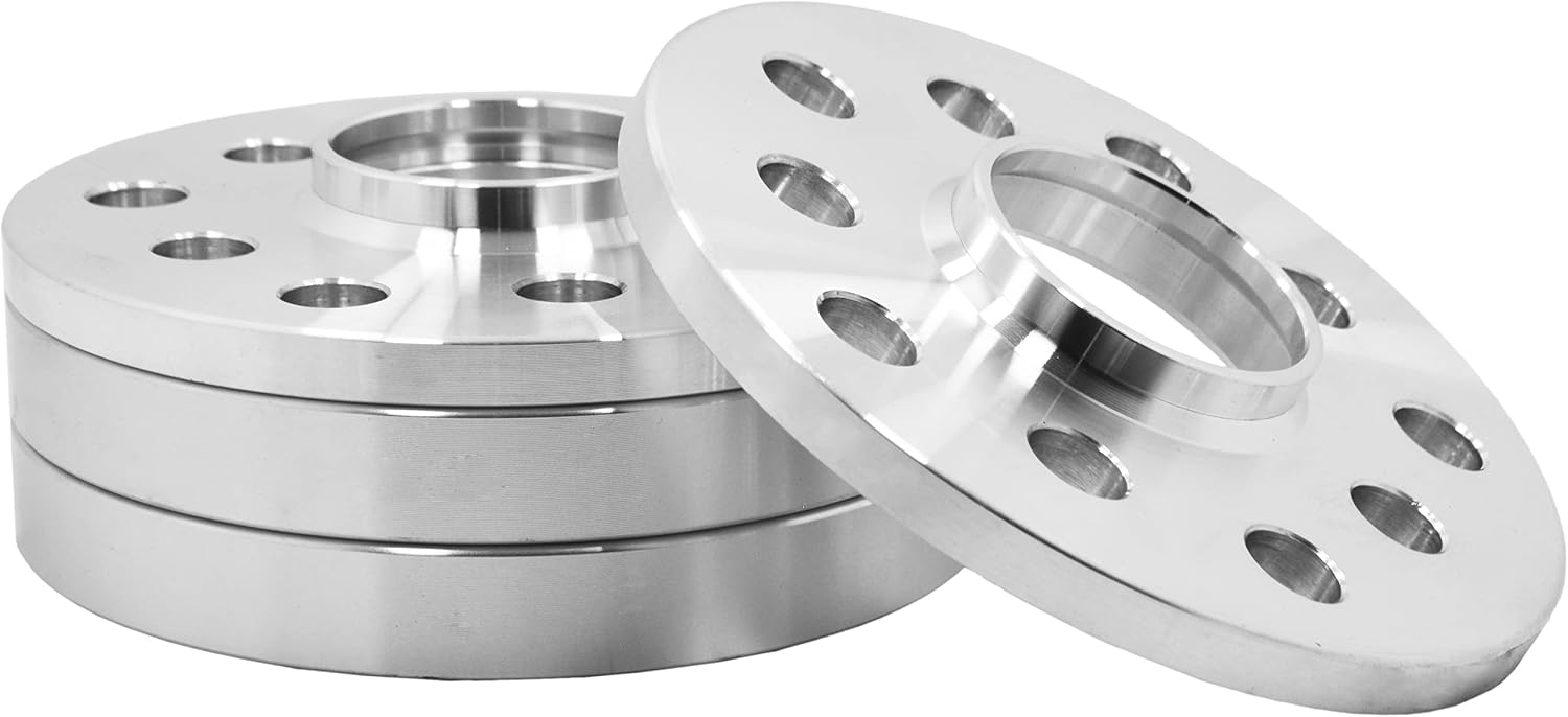 4 Pc 5x112 MM Hub Centric 17 MM & 20 MM Wheel Spacers 66.6 Wheel Bore + Black M14x1.5 Conical Spline Tuner Bolts Aftermarket Wheels Works with Audi 2009 + A4 A5 A6 A7 A8 S4 S5 S6 S7