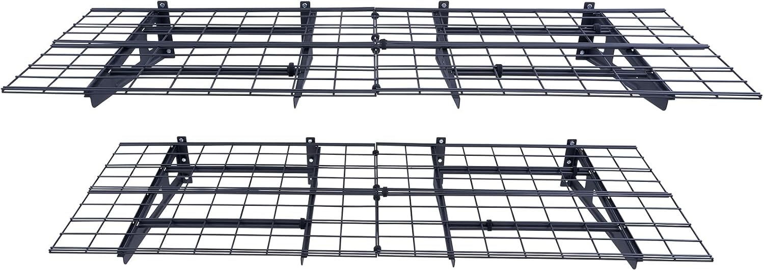 VEVOR 2 x 6 ft Garage Shelving Wall Mounted, 2 Pack Heavy Duty Wall Shelves 1000lbs Capacity, Garage Storage Rack Floating Shelves for Shop, Shed, Storage
