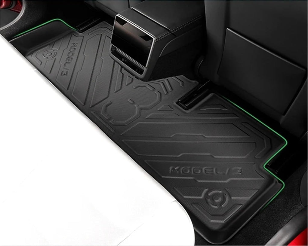 Compatible with Tesla Model 3 Highland 2024 2025+ TPE Floor Mats & Cargo Liner Trunk Mat Backrest Mats(11PCS Full Set)