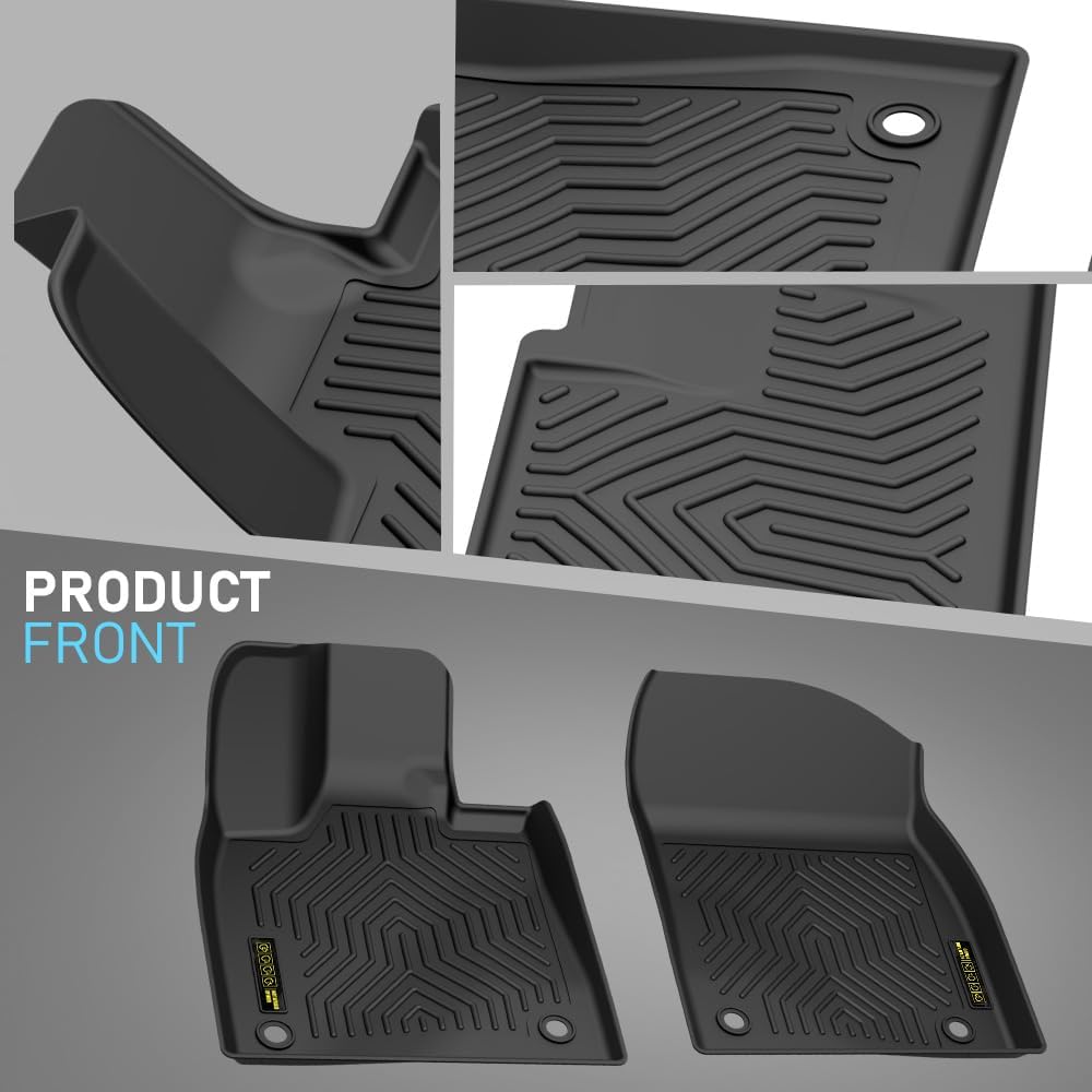 ALLGOOD TPE Floor Mats Cargo Liners Fit LX RX300 2019 4PCS 1st & 2nd Row & Truck Bed Mats All Weather Protection Black Alfombras para Carro