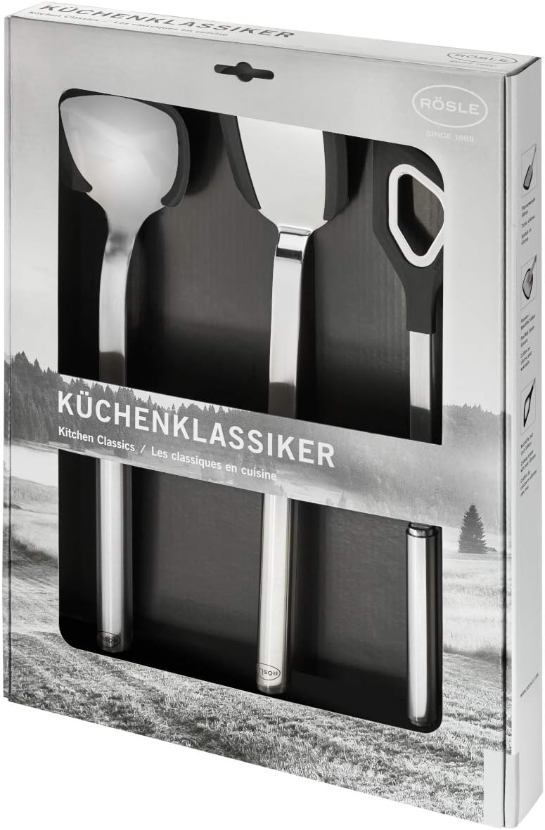 RÖSLE Küchenklassiker Cooking Spoon Set, 38,5 x 29,5 x 4 cm