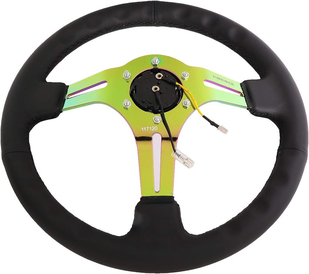 NRG REINFORCED STEERING WHEEL RST-018R-MCBS + USPL STICKER