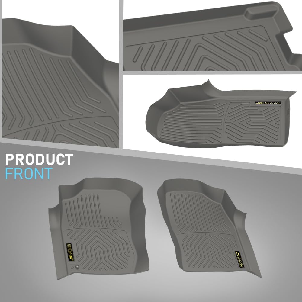 ALLGOOD TPE Floor Mats Fit Toyota 4Runner 1996-2002 3PCS 1st & 2nd Row Truck Accessories All Weather Protection Cargo Liners alfombrillas para carro