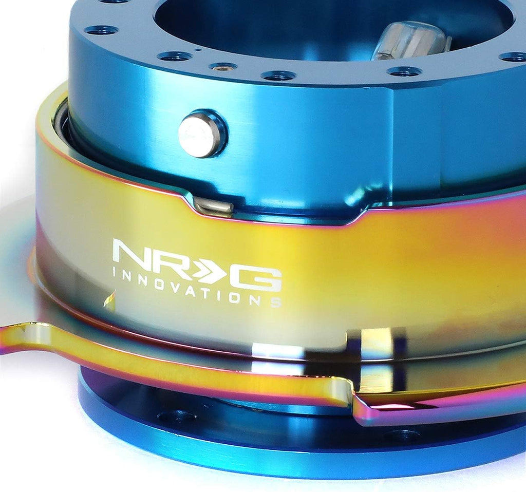 Auto Dynasty NRG Innovations SRK-250BL-MC Steering Wheel Quick Release Adapter Gen 2.5 Blue Body/Neo Chrome Ring