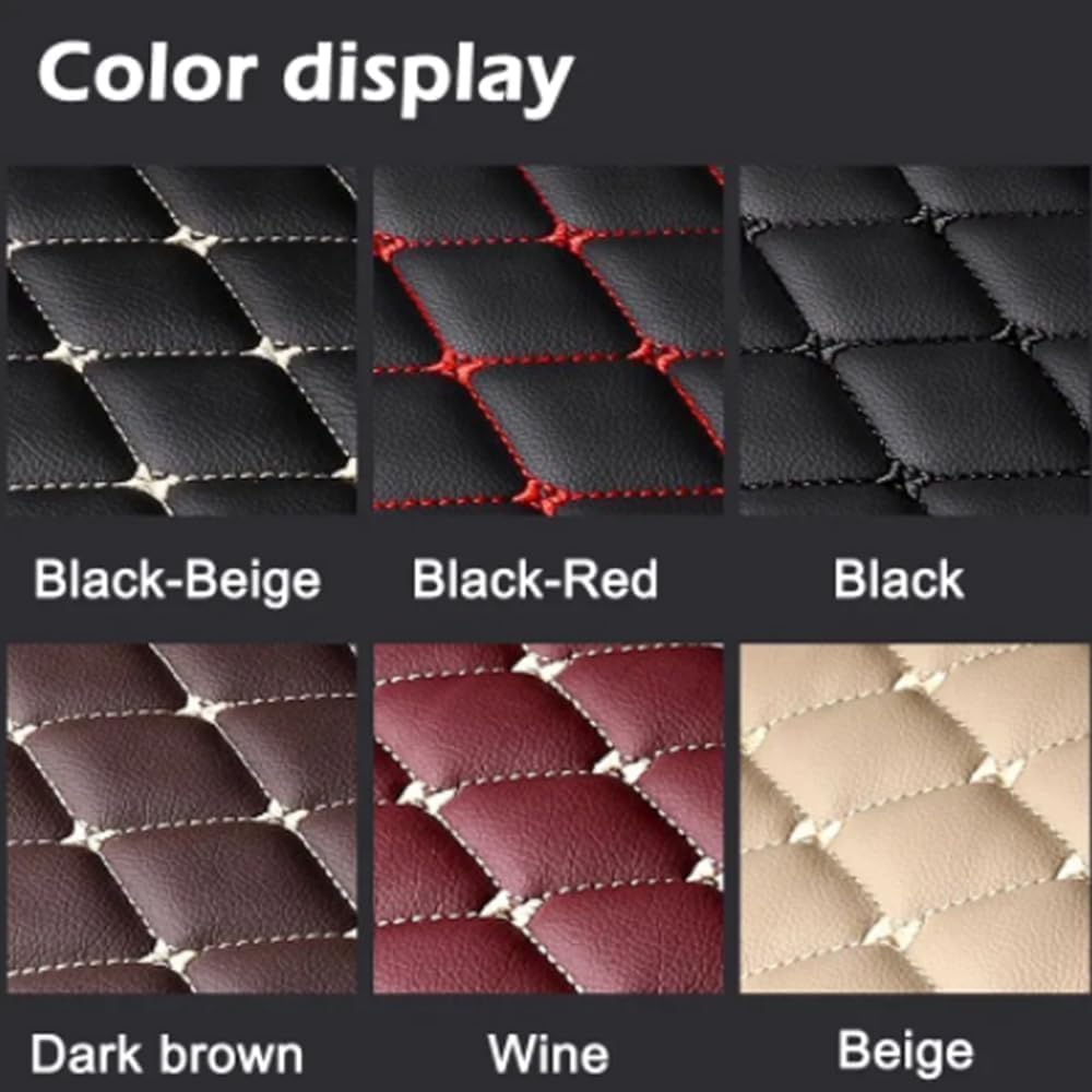 Trunk Liner Cargo Mats Custom for Peugeot 4008 2017-2020 2021 2022 2023 2024(Upper Floor), Car Trunk Mats Full Coverage Waterproof Luxury Leather Durable Car Accessories,Red
