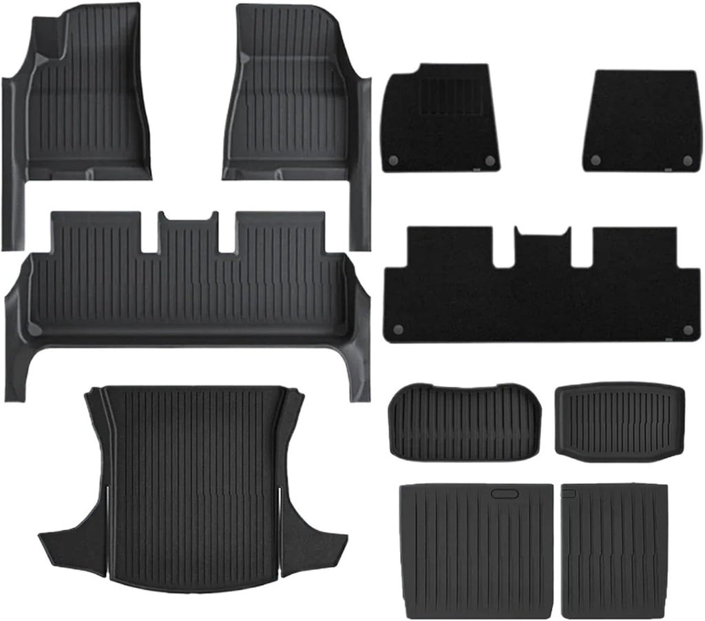 TPE Floor Mat for Tesla Model 3 Highland with Door Sill Protector Trunk Mats Front Rear Cargo Liner for 2025 2024(DLFM-11PCS)