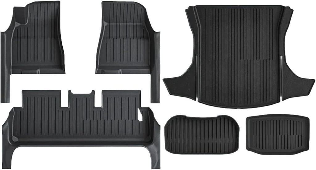 TPE Floor Mat for Tesla Model 3 Highland with Door Sill Protector Trunk Mats Front Rear Cargo Liner for 2025 2024(SNFM-6PCS)