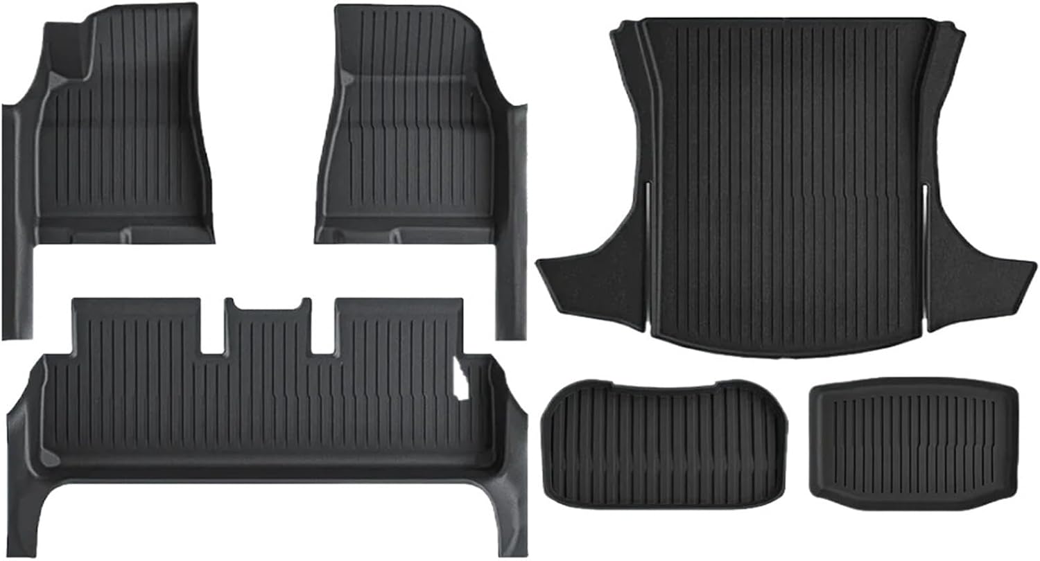 TPE Floor Mat for Tesla Model 3 Highland with Door Sill Protector Trunk Mats Front Rear Cargo Liner for 2025 2024(SNFM-6PCS)