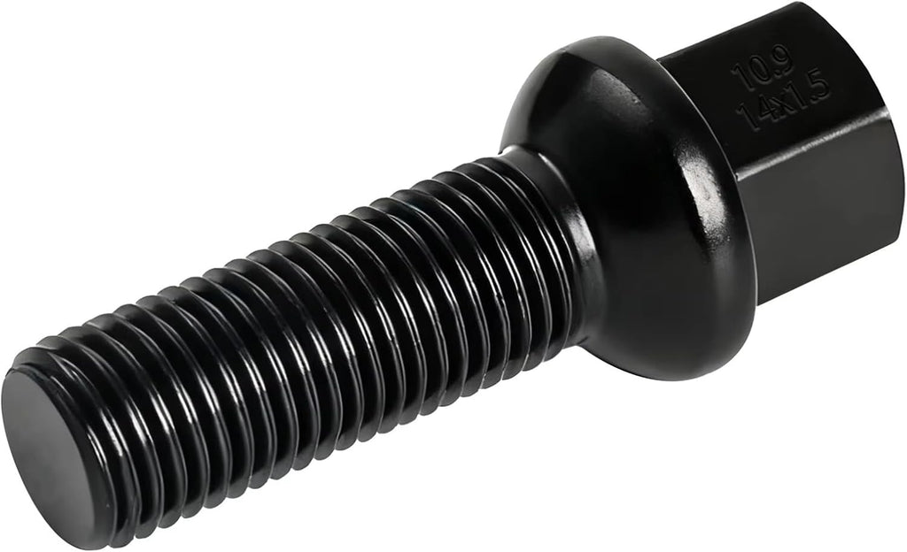 Wheel Studs Bolt Compatible with Porsche 20X M14x1.5 Wheel Bolts Lug Nuts 17mm Hex 40mm Shank Radius Ball for Seat