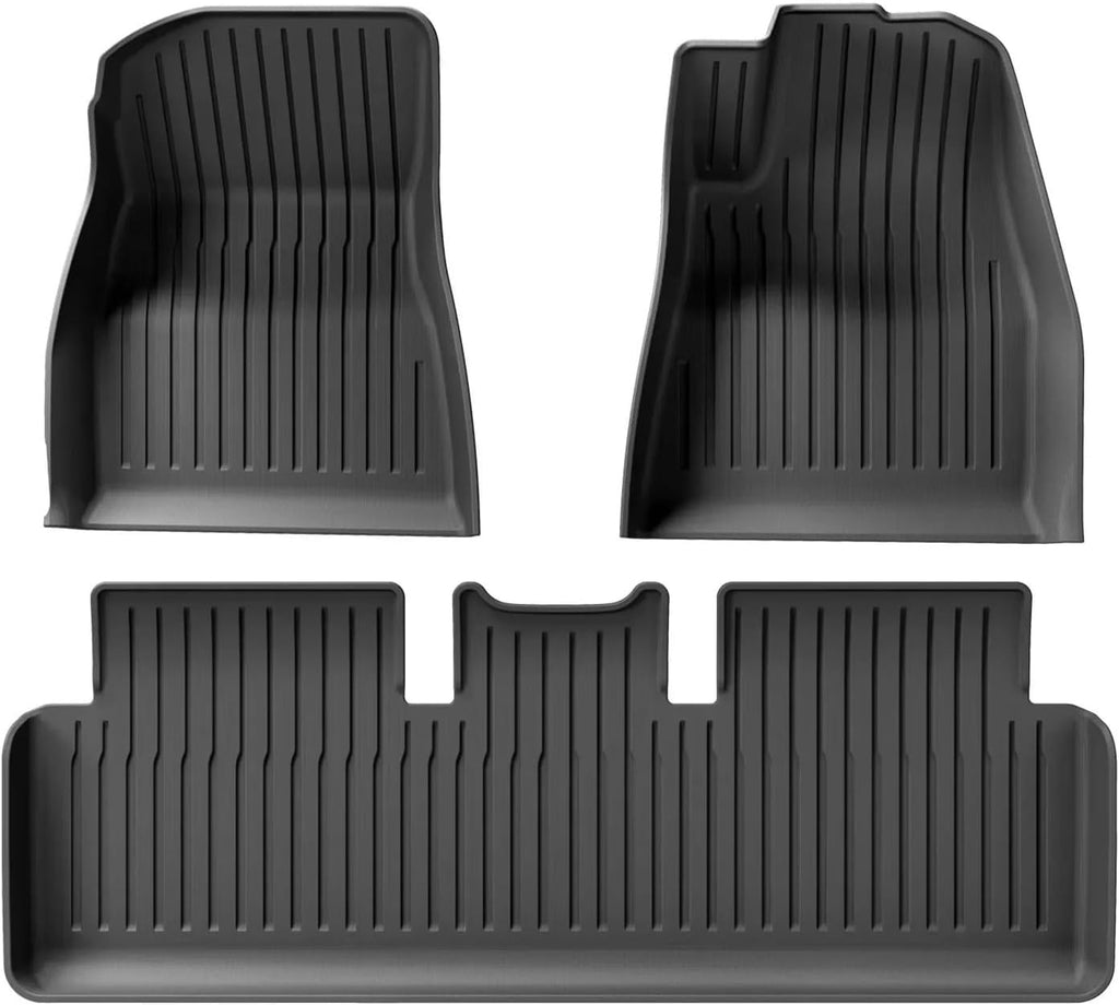 Compatible with Tesla Model 3 2021 2022 2023 Car Floor Mats Cargo Liner Trunk Pad 3D TPE Waterproof Protective Black(M3 RHD 3PCS)