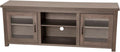 Flash Furniture Sheffield TV Stand up to 80' TVs - Modern Black Wash Finish & Full Glass Doors - 65' Engineered Wood Frame - 3 Height Adjustable Shelves