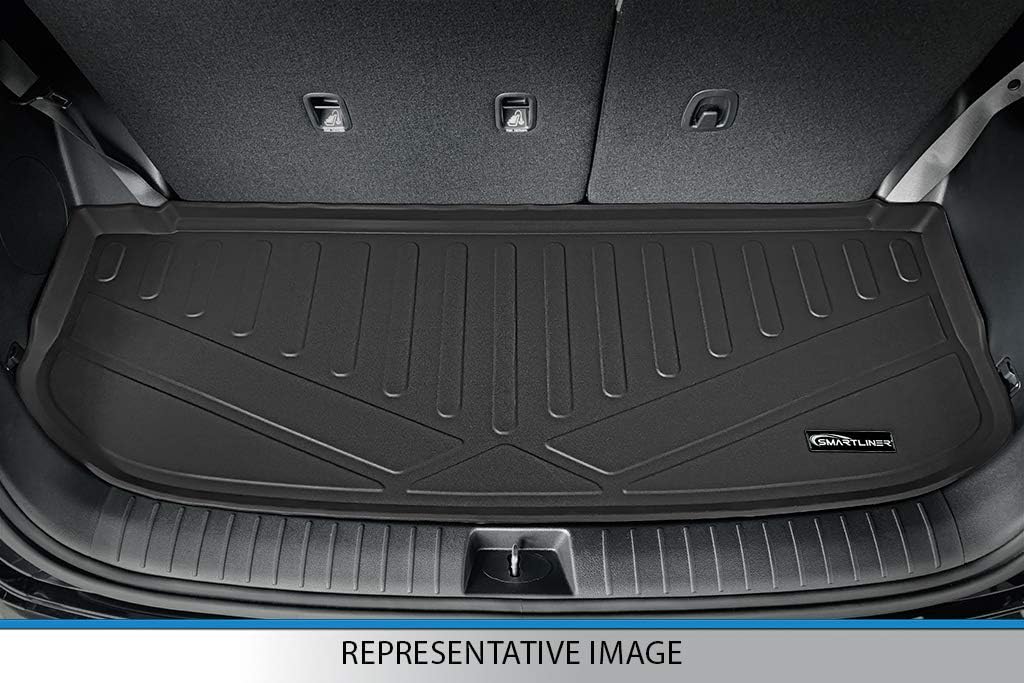SMARTLINER Floor Mats 2 Rows & Cargo Liner Behind 3rd Row Set Compatible with 2020-2025 Toyota Highlander