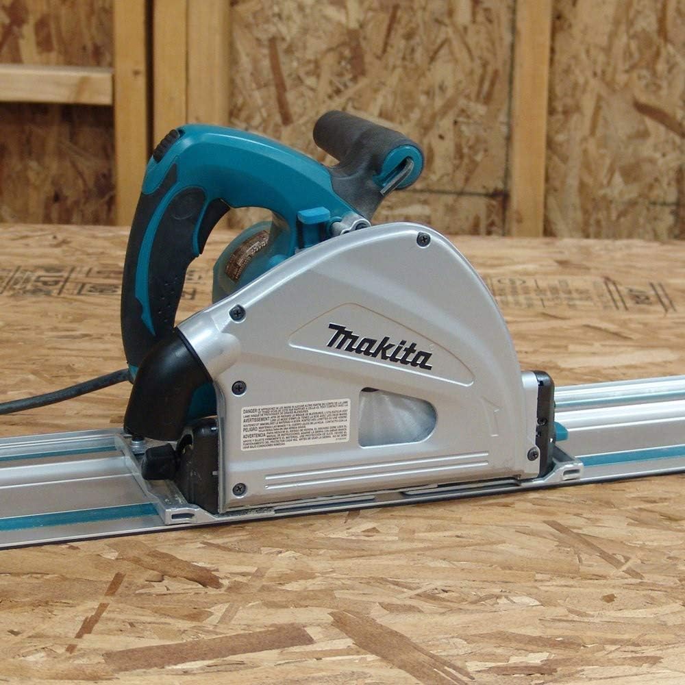 Makita SP6000J1 6-1/2' Plunge Circular Saw Kit, with Stackable Tool case and 55' Guide Rail, Blue