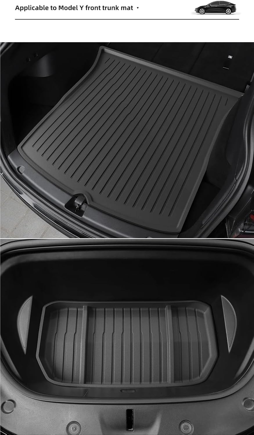 for Tesla Model 3 2021 2022 2023 Car Floor Mats Cargo Liner Trunk Pad 3D TPE Waterproof Protective Black(M3 RHD 3PCS)