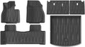 Compatible with BYD Sealion 7 2024 2025 TPE Floor Mats and Cargo Liners, All Weather WP RHD&LHD Backrest Mats Trunk Mats(Orange)