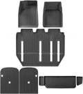 Compatible for Tesla Model X 2024 5/6/7 Seat TPE 3D Car Floor Mats Cargo Liner Trunk Pad Waterproof Protective Left Rudder(7seats 9PCS)