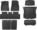 TPE 2024 2025 Compatible with Tesla Model 3 Highland Floor Mats All Weather Front Rear Cargo Liner Mat Waterproof Anti-Slip Mats Accessories(8pcs Full Sets LHD)
