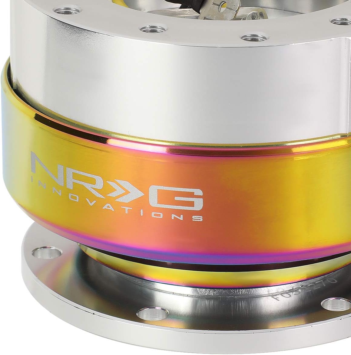 Auto Dynasty NRG Innovations SRK-200SSL-MC Steering Wheel Quick Release Adapter Gen 2.0 Silver Body/Neo Chrome Ring