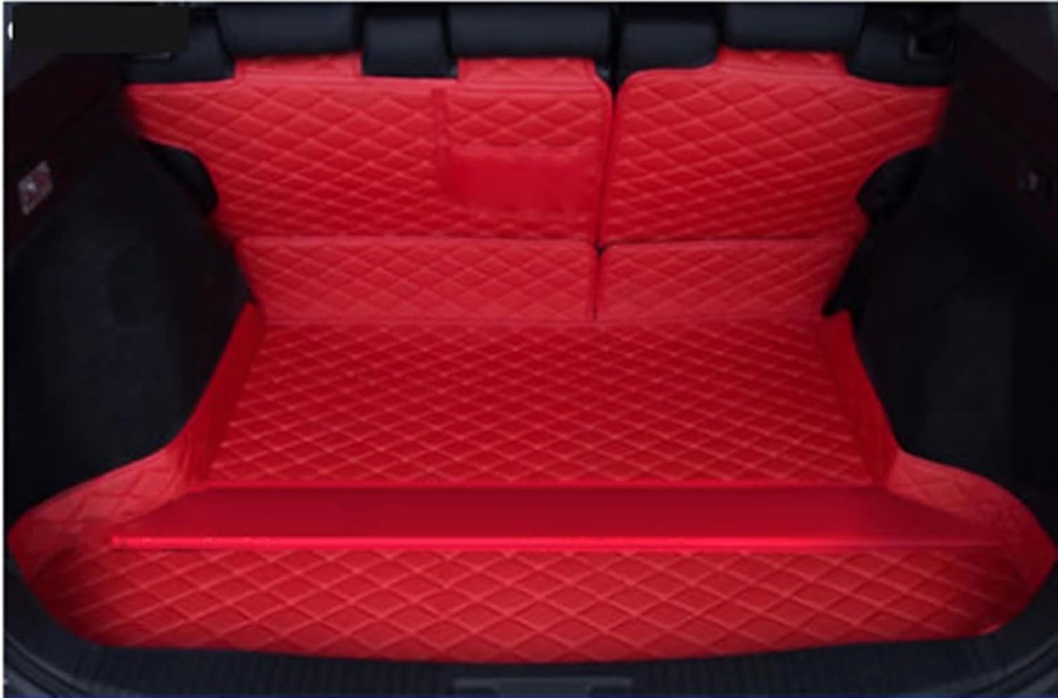 OUTMX Car Trunk Anti Slip mat for Tesla Model 3 2019-2023 Trunk Mat Full Package Cargo Liner Floor Mat Tailgate Mat Interior Modification,Red