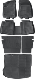Priprilod 6PC TPE Floor Mats & Trunk Cargo Liners & Backrest Mats, Compatible with Chevy Equinox EV 2024 2025 2026, Non Fuel, Car Floor Liners