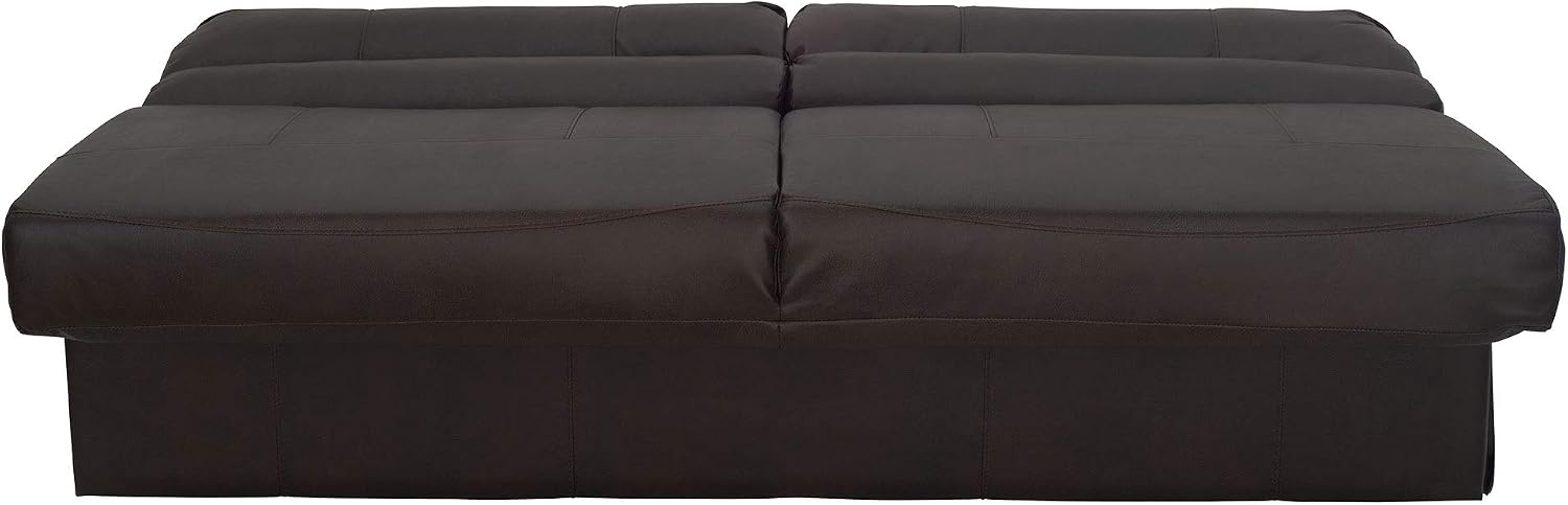 RecPro Charles RV Jackknife Sofa | Love Seat | Sleeper Sofa | Length Options 62', 68', 72' (72 Inch, Chestnut)