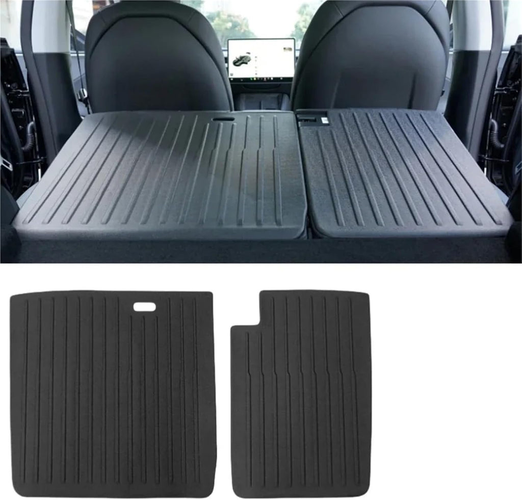 Full Cover Floor Mat with Door Sill Protector All Weather TPE Anti-Slip Floor Trunk Mats Cargo Liner Compatible for Tesla Model 3 Highland(DL-Mats 11pcs)