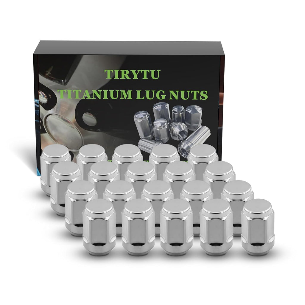 Titanium Lug Nuts - Ultra Lightweight Closed End Wheel Nuts | High-Strength & Corrosion-Resistant Titanium Alloy | OE Fitment for Cars/Trucks/SUV | for Aftermarket Wheels