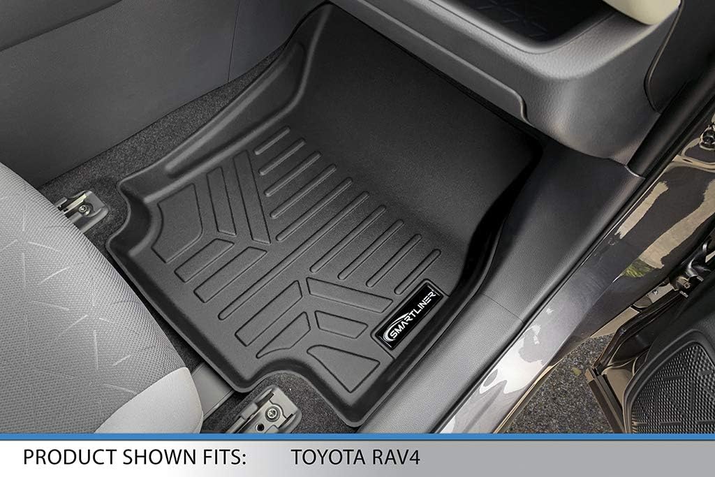SMARTLINER All Weather Custom Fit Floor Mats 2 Rows and Cargo Liner Set Compatible with 2019-2025 Toyota RAV4