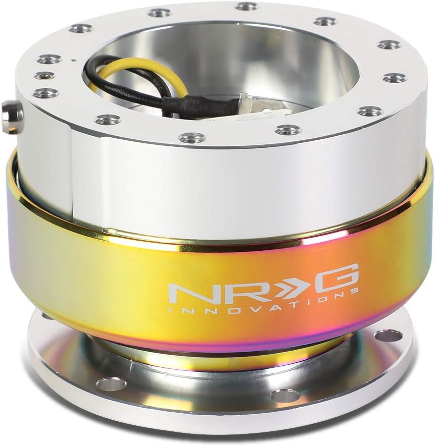 Auto Dynasty NRG Innovations SRK-200SSL-MC Steering Wheel Quick Release Adapter Gen 2.0 Silver Body/Neo Chrome Ring