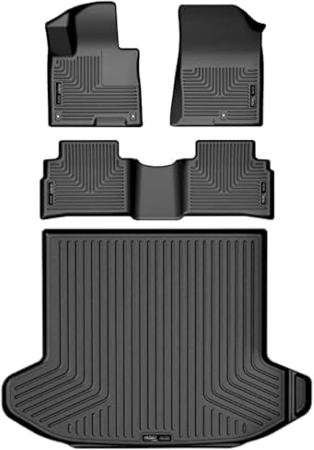 Husky Liners Weatherbeater Floor Mats | Fits 2023-2024 Kia Sportage | Front & 2nd Row + Cargo, 4-pc. Black