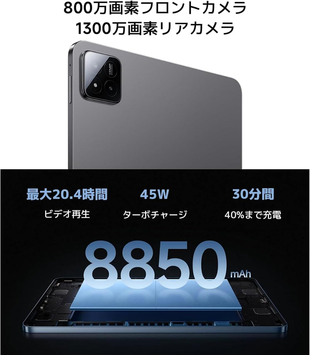 XIAOMI Pad 7 Ai WiFi Version Global (No Calls or Text) 11.2 inches 3.2K 144Hz 8850mAh Bluetooth 5.4 Four Speakers 13 Mp Model 2410CRP4CG (Gray, 256GB + 8GB)