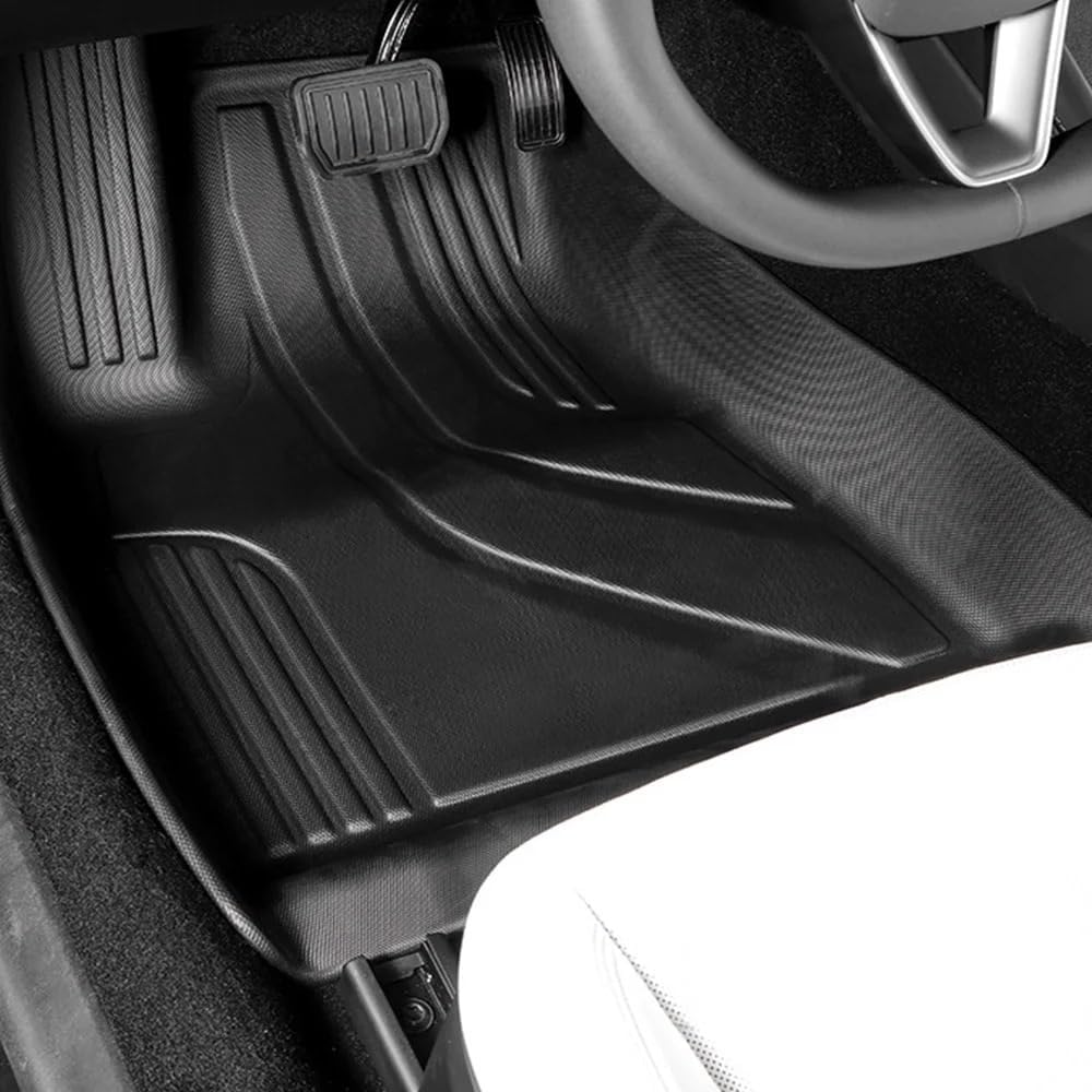 All-Weather TPE Floor Mats Compatible with Tesla Model 3 Highland 2024 Generation Full Set Cargo Liner and Rear Seat Back Mats LHD(1pc Trunk)