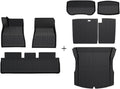 Floor Mats Cargo Liner Compatible for Tesla Model 3 2025 Highland Waterproof Slip Trunk Mat TPE Pads Model 3 2026 Highland Accessories(for 3 8Pcs Mats)