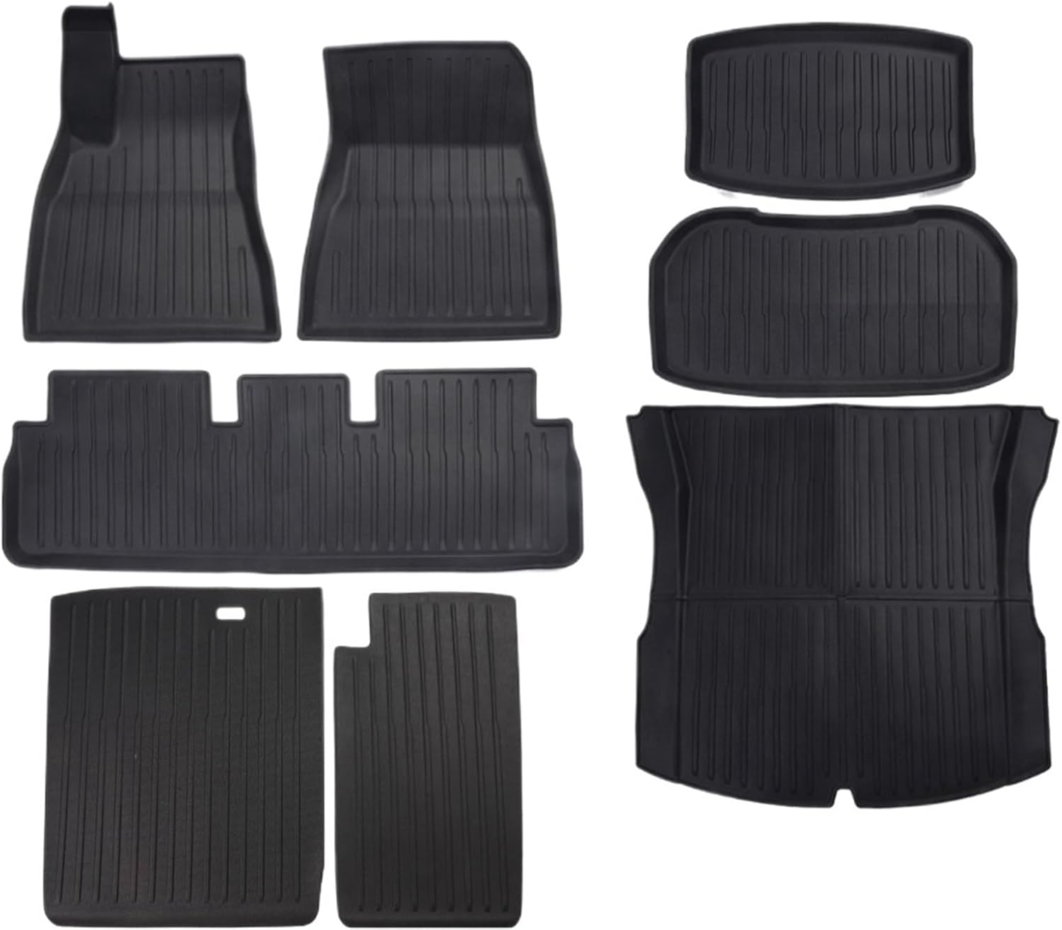 Compatible with Tesla Model 3 Highland 2024 TPE Floor Mats,RHD LHD Floor Mats All Weather Waterproof Non-Slip Cargo Liner Accessories(LHD 6PCS HX3)