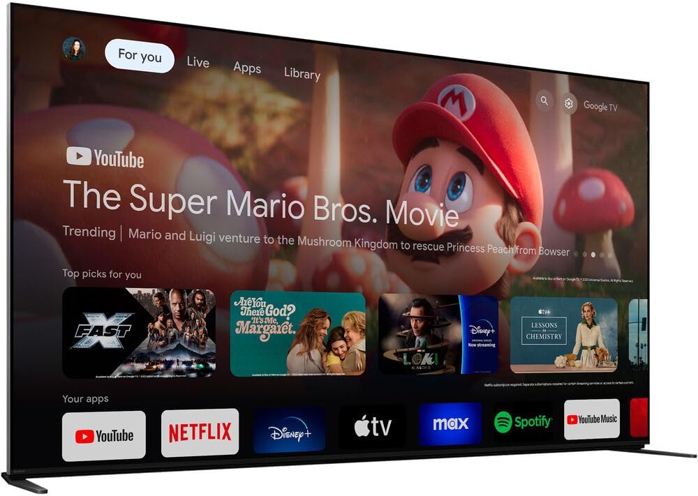 Sony BRAVIA 9 K85XR90 85' 4K HDR QLED Mini-LED TV (2024) Bundle with Deco Gear 4K HDMI 2.0 Cable w/Copper Conductors x2 + Premiere Streaming & CPS Exclusive 26 Month Protection (BEACH-CPS-265000)
